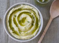 Celery Root Mash with Dill Oil