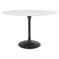 Orren Ellis Lippa 48" Oval Artificial Marble Dining Table & Reviews - Wayfair Canada