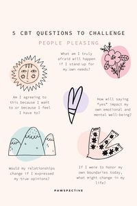 People-pleasing can drain your emotional and mental energy, leaving you feeling overwhelmed and undervalued. By asking yourself key questions rooted in Cognitive Behavioral Therapy (CBT), you can begin to challenge your automatic responses and set healthier boundaries. people-pleasing, CBT therapy, self-reflection, mental health, setting boundaries, cognitive distortions, emotional well-being, self-care, assertiveness, personal growth, self-worth, therapy techniques.