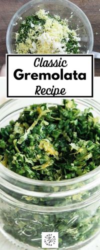 This tasty classic gremolata recipe is made of parsley, lemon, and garlic. It comes together in minutes and will help add flavor to your next dish. You won’t believe how simple this is to prepare. I believe a simple sauce, or just a touch of seasoning, can help elevate any dish.