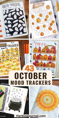 Looking for cute and easy mood tracker ideas for your bullet journal? Check out this Halloween-themed October mood tracker! Embrace the fall vibes with spooky yet adorable designs that will add a touch of magic to your Bujo spread. Whether you're into ghosts, pumpkins, spiders or witches, these mood tracker ideas are perfect for capturing your daily emotions in style