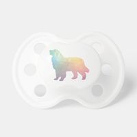 Bernese Mountain Dog Geo Silhouette Pastel Pacifier | Zazzle.com