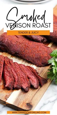 Juicy, tender Smoked Venison Roast that is so flavorful from a homemade dry rub. Make this easy smoked game recipe on your pellet grill for an easy dinner recipe. The smoked deer roast will have a irresistible smoke flavor that everyone will love.