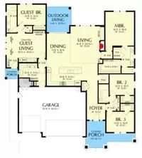 Multi-Generational 2600 Square Foot Craftsman Home Plan with Guest Suite - 69473AM | Architectural Designs - House Plans