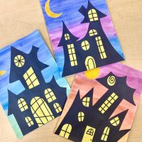 Haunted House Halloween Art Project — Mme Marissa