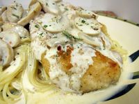 creamy chicken with champayne and tarragon!