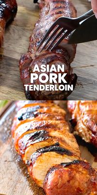 This tender, juicy Asian Pork Tenderloin is marinated then grilled to perfection. It’s the perfect quick meal on the grill! An easy and healthy pork tenderloin recipe with Asian vibes is just what you are craving! #tenderloin #recipe