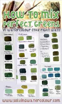 How To Mix Perfect Greens in Watercolor - Solving Watercolour