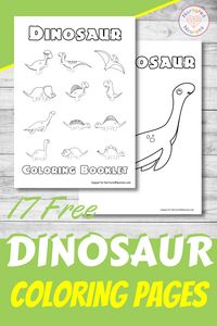 17 Cute Dinosaur Coloring Pages (free printable) - Nurtured Neurons