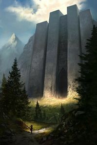 The Wall Epic Scenery Art, Wall art, Huge mountains, China mountains  #mountains #art #illustration #thewall #epicdoor #chinamountains #chinaart #forest #epicwall