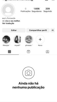 perfil insta organização.