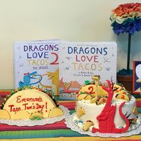 Dragons Love Tacos! #birthdaycake #kidscake #dragonslovetacos #dragonslovetacos2 #dragonslovetacoscake #dragoncake #tacocake #birthday