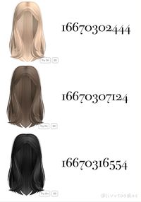 roblox hair codes