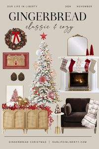 Transform your home this holiday season with our Gingerbread Christmas decor ideas! Explore cozy, classic deocr with gingerbread-inspired touches that bring warmth and festive charm to every space. Featuring affordable stocking sets, red and tan outdoor rugs, a welcoming gingerbread doormat, rich berry garland, and cozy red and ivory accents. Perfect for creating a timeless holiday look that feels both stylish and nostalgic. Click to shop our favorite affordable and splurge-worthy finds for a beautifully decorated Christmas home!