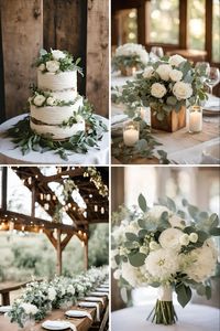 White and eucalyptus wedding theme: white and eucalyptus wedding ideas    #whitewedding #whiteweddingtheme #whiteweddingideas #whiteweddingdecor #whiteandgreenwedding #eucalyptus #eucalyptusweddingtabledecor #eucalyptusandwhitewedding #timelessweddingtheme #elegantwhitewedding #romanticwhiteandgreenwedding