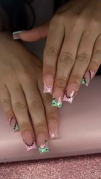 #nails #acrylic #nailinspo #frenchtip #nailtech #naildesign #hellokitty #halloween