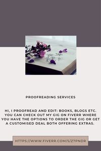 Proofreading and Copyediting Services available on Fiverr. 
Message me for a free consultation!