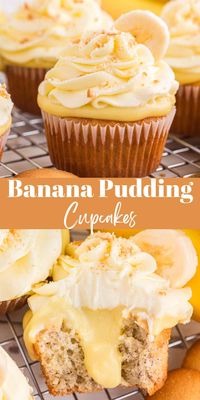 Banana Pudding Cupcakes - I Heart Eating