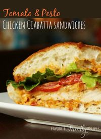 Tomato Pesto Chicken Sandwiches