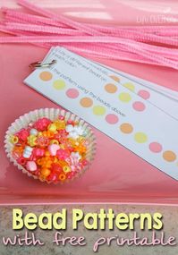 Making Patterns with Beads Plus Free Printable Patterning Cards