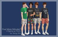 Clothing (TM Category) [Two Fingers Whiskey] Five More Minutes - 4 Pyjamas with Shorts