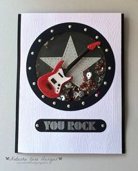 card music guitar you rock My Favorite Things Challenge & Inspiration MFT die-namics #mftstamps porthole from MFT Let´s get nautical - woodgrain