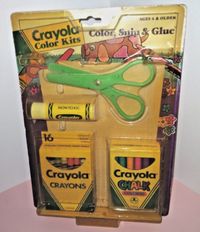 Vintage 1990 Crayola Color Kit Color, Snip & Glue Crayons Chalk Scissors RARE 71662011031 | eBay