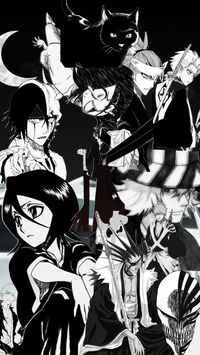 B&W Bleach #bleach #bleachanime #bleachmanga #manga #anime #ichiko #blackandwhite #bw #blackwhite #background