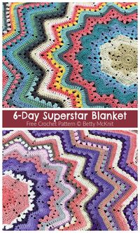 7 6-Day Blanket Free Crochet Patterns - DIY Magazine