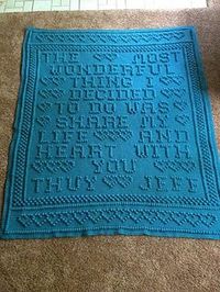 This wedding afghan is from a design that I did for someone. The pattern is not exactly like the picture.