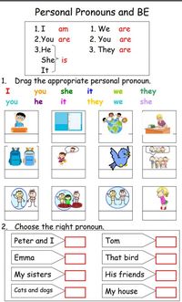 Ficha de Personal pronouns en pdf online