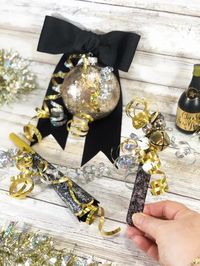 Recycled New Year Noisemakers with Christmas Decor