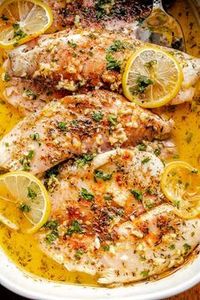 Easy Garlic Butter Oven Baked Tilapia