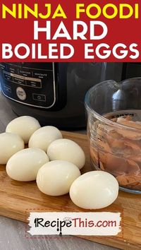 Ninja Foodi Hard Boiled Eggs. Learn how to cook hard boiled eggs in the Ninja Foodi. An easy Ninja Foodi recipe that is ideal for beginners. The egg shell falls off as you peel them and they are so fast to make too. #ninjafoodi #ninjafoodirecipes #hardboiledeggs