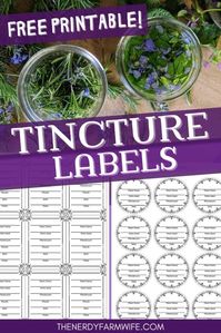 Printable Tincture Labels {free}