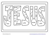 Faith Filled Freebies - Coloring sheet to practice those tricky color words with the same beginning letters.