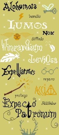 Harry Potter Spells - cross stitch grid link