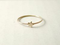 Tiny star ring raw brass whimsical dainty jewelry by illusy, $21.00 #jewelleryjewellery