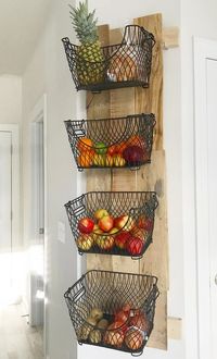 How to Build a DIY Wall Mounted Fruit & Veggies Holder!