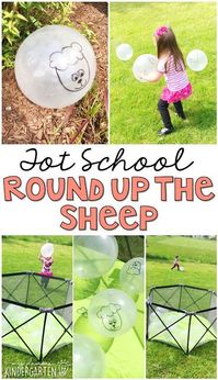 Have some fun and wear the kids out with this round up the sheep gross motor game. Perfect for a farm theme in tot school, preschool, or the kindergarten classroom.