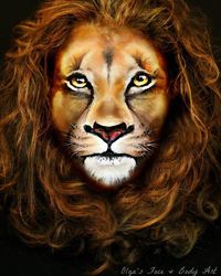 Learn how to create an Amazing Realistic Lion Makeup look by watching this video tutorial. Inspired by the "Lion King" (Makeup Scar Lion King) movie and wildlife. Great for Lion Halloween Makeup and Face Painting.