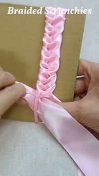 DIY Ribbon Crafts - How to Make Braided Scrunchies with Satin Ribbon #sc...