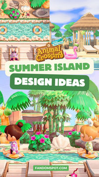 Custom summer-themed island design ideas for Animal Crossing: New Horizons!