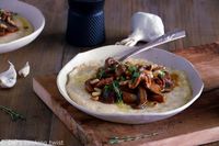 Parmesan Polenta with Thyme Mushroom Ragu