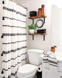 BHG Live Better on Instagram: “We love how @txsizedhome styles her bathroom with the Tribal Chic Shower Curtain! 😍⁣ ⁣ Want to show off your room makeovers? Post and tag a…”