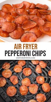 Want to make air fryer pepperoni chips? These keto-friendly chips are easy to make, crispy, and perfect for dipping!