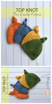 Baby Top Knot Hat Free Crochet Patterns & Paid - DIY Magazine