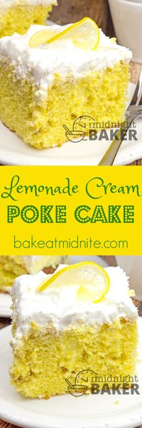 Lemon cake infused with a bright and tart lemonade cream pudding. Delicious dessert!