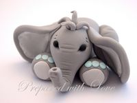 Elephant Fondant Cake Topper by Prepared with Love, via Flickr