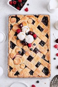 Mixed Berry Cherry Slab Pie